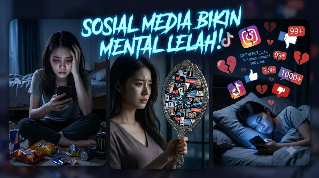 Seseorang beristirahat dari penggunaan handphone